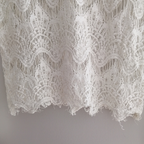 Farm Rio Sheer Lace Long Sleeve Ivory Blouse P (00-0) - Picture 7 of 16